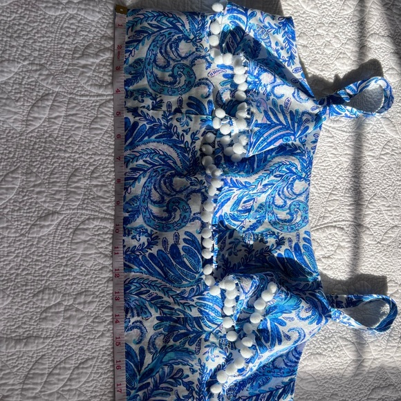 RARE Lilly Pulitzer GRETNA 16 LINEN Skirt Set BAHA BLUE BIRD IS THE WORD NWT - Picture 5 of 15